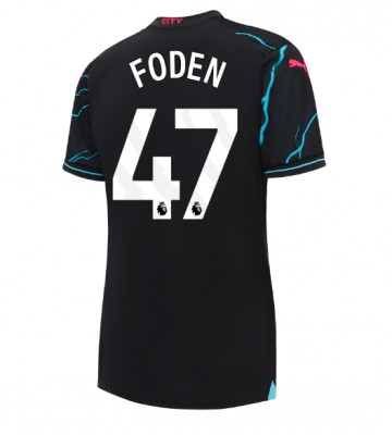 Manchester City Phil Foden #47 Replica Third Stadium Shirt for Women 2023-24 Short Sleeve